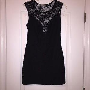Lace cut out little black dress